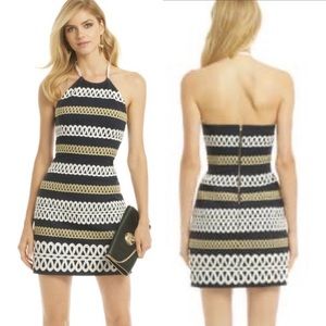 LILLY PULITZER CAMBREY sz 4 navy blue white dress